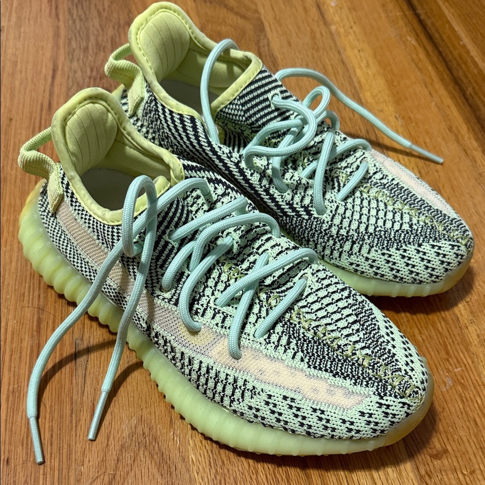 Yeezy Shoes Mint Green and Black